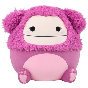 Large 16” 💞Nanette💞the Yeti Bigfoot Raspberry Pink Squishmallow NWT